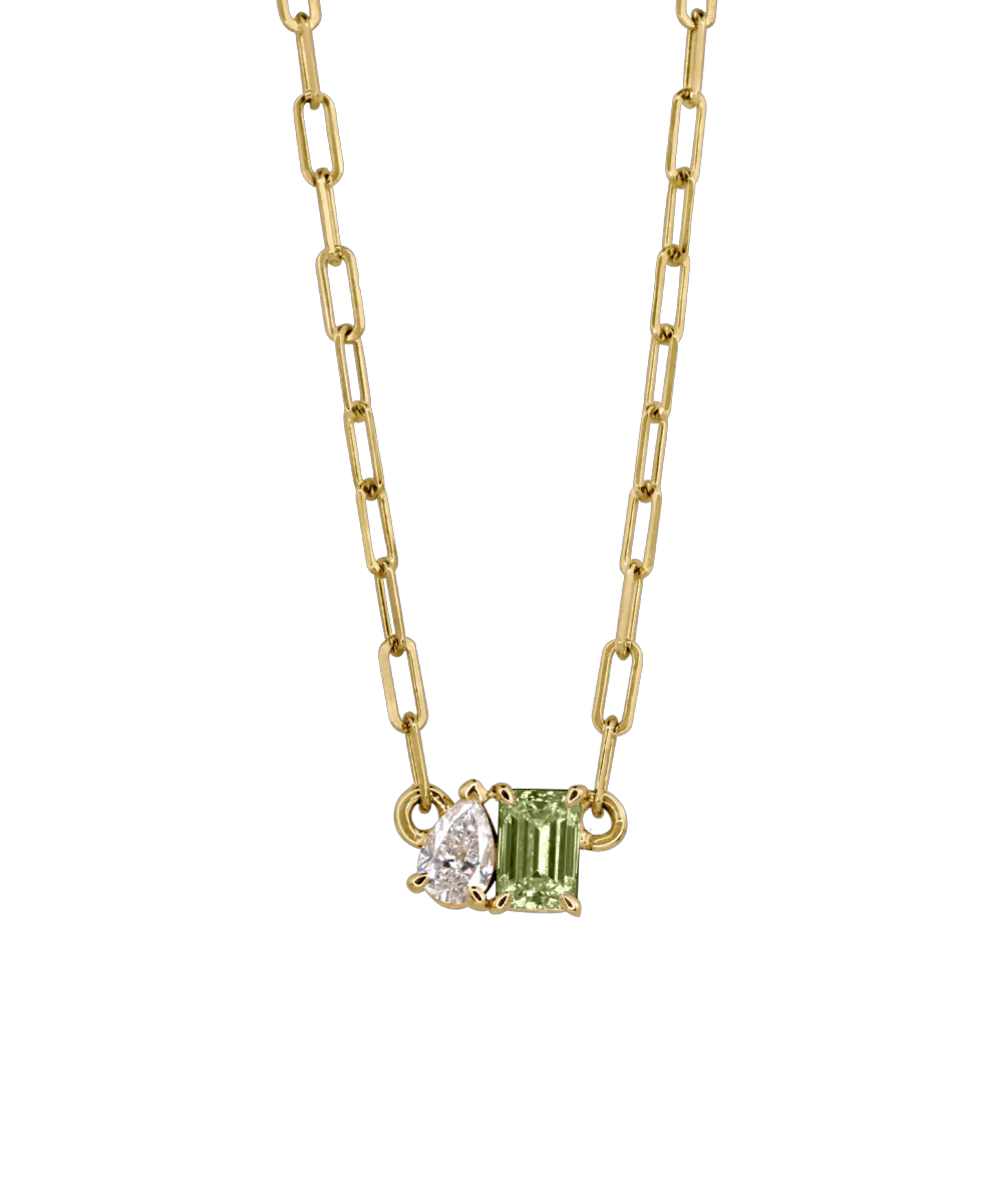 Bridget Tourmaline Toi et Moi Necklace