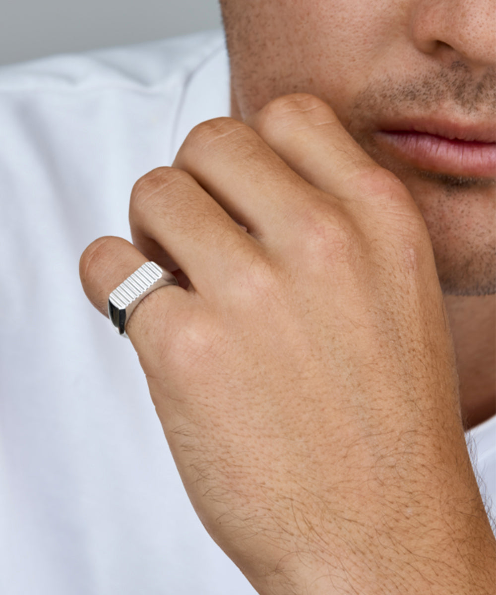 Groove Signet Ring