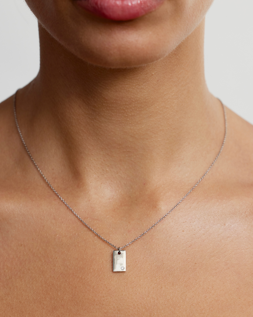 Ingot Necklace Rose Gold