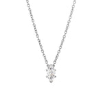 Marquise Solitaire Diamond Necklace
