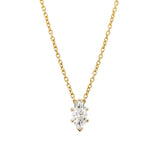 Marquise Solitaire Diamond Necklace