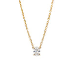 Oval Solitaire Diamond Necklace