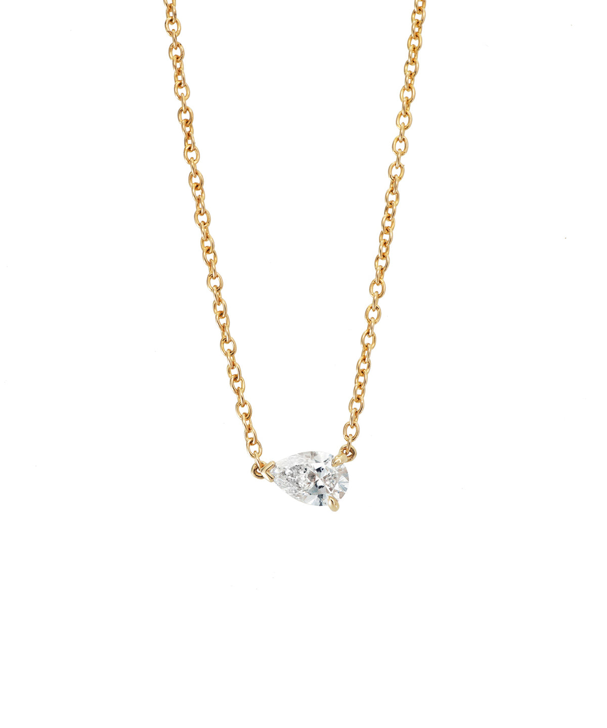 Pear Solitaire Diamond Necklace