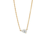Pear Solitaire Diamond Necklace