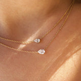 Pear Solitaire Diamond Necklace - 0.50ct