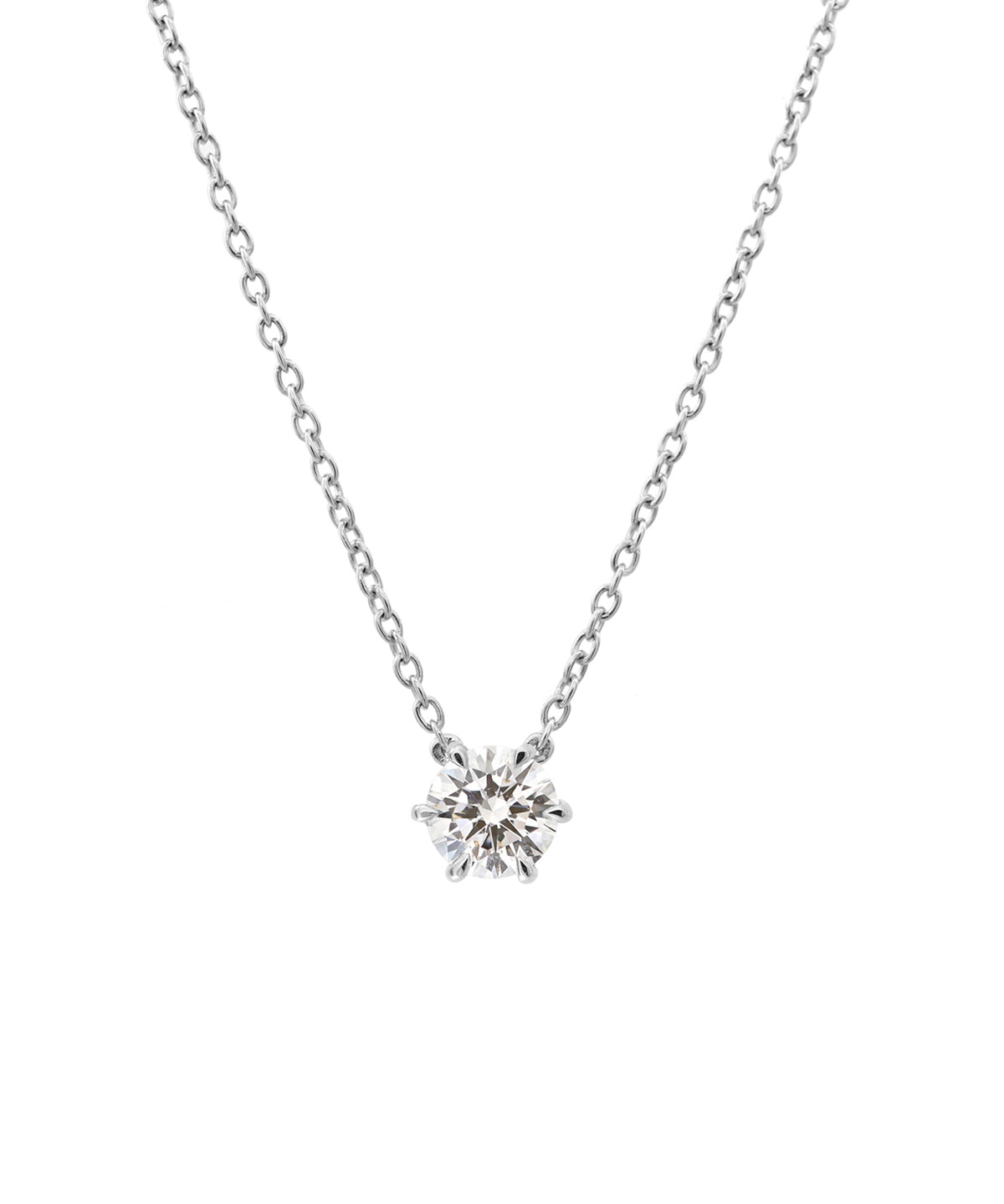 Round Solitaire Diamond Necklace - 0.50ct