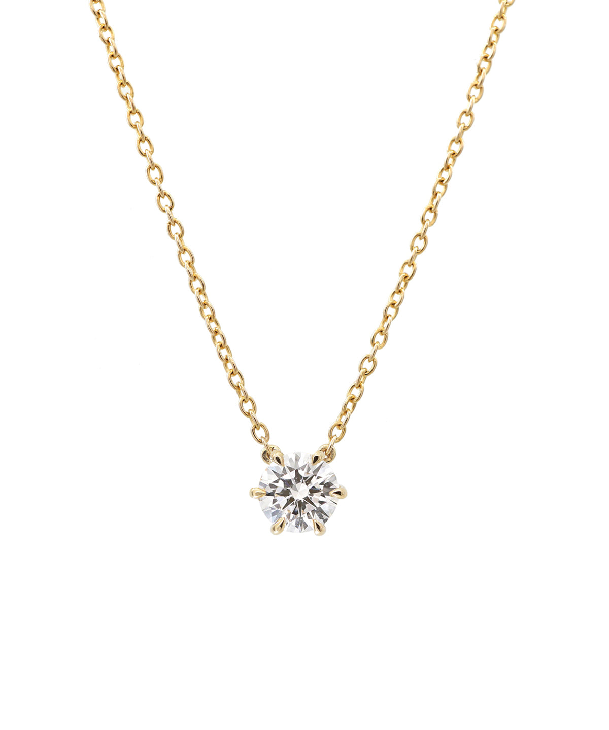 Round Solitaire Diamond Necklace - 0.50ct