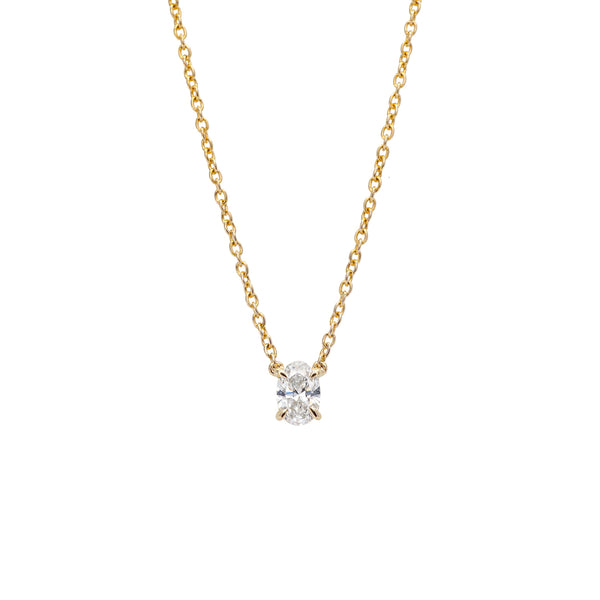 Solitaire diamond necklace deals gold