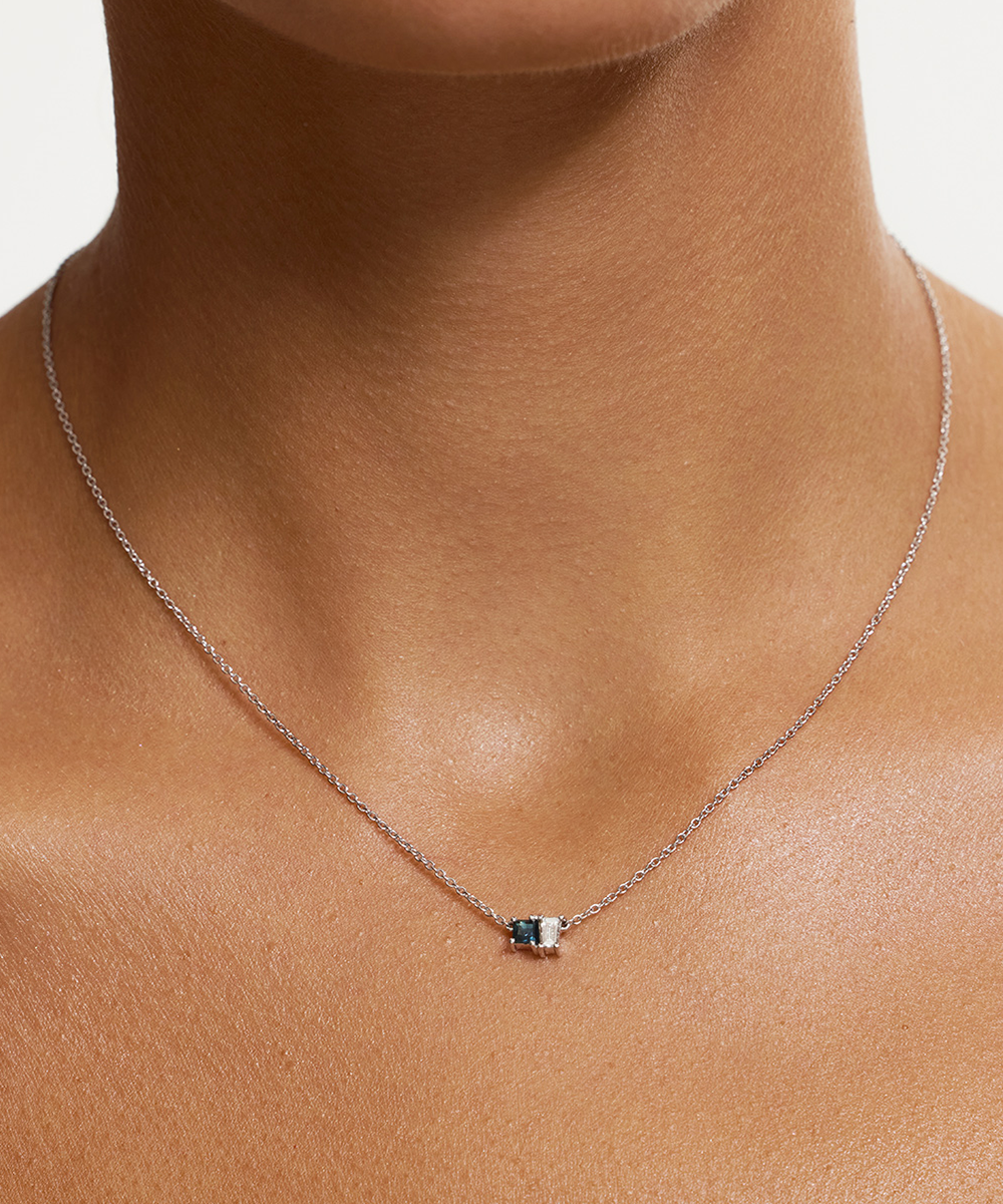 Fleur Toi et Moi Parti Sapphire Necklace