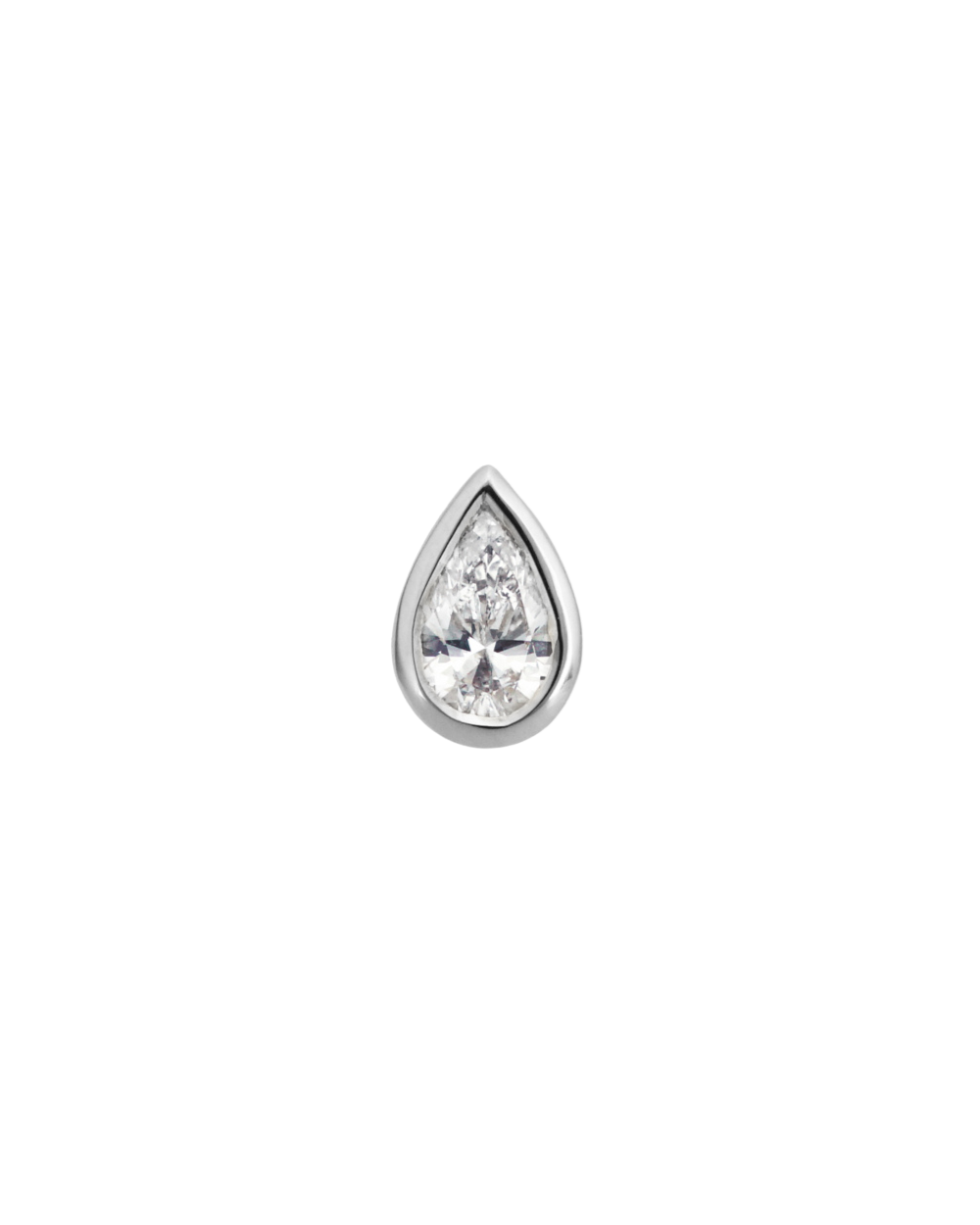 Pear Diamond Single WG - Bezel