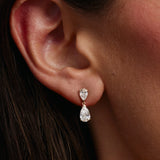 Sophia Double Pear Diamond Drop Earrings