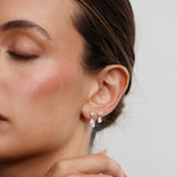 Luna Oval and Pear Diamond Drop Earrings