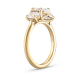 Stella 2.01ct Oval Diamond Trilogy Ring
