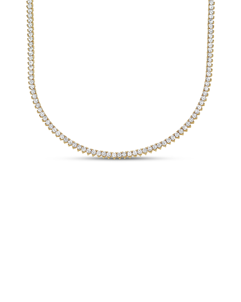 Three Claw Tennis Necklace