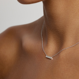 Blaze Diamond Bar Necklace