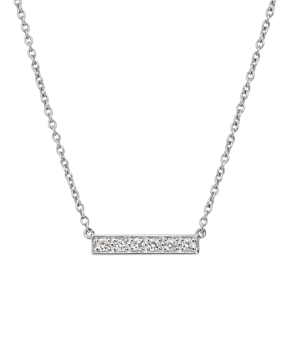 Blaze Diamond Bar Necklace