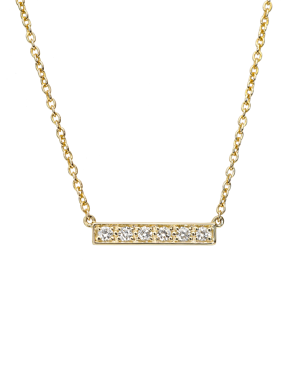Blaze Diamond Bar Necklace
