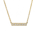Blaze Diamond Bar Necklace