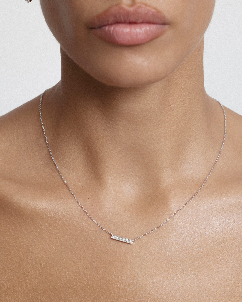 Blaze Diamond Bar Necklace