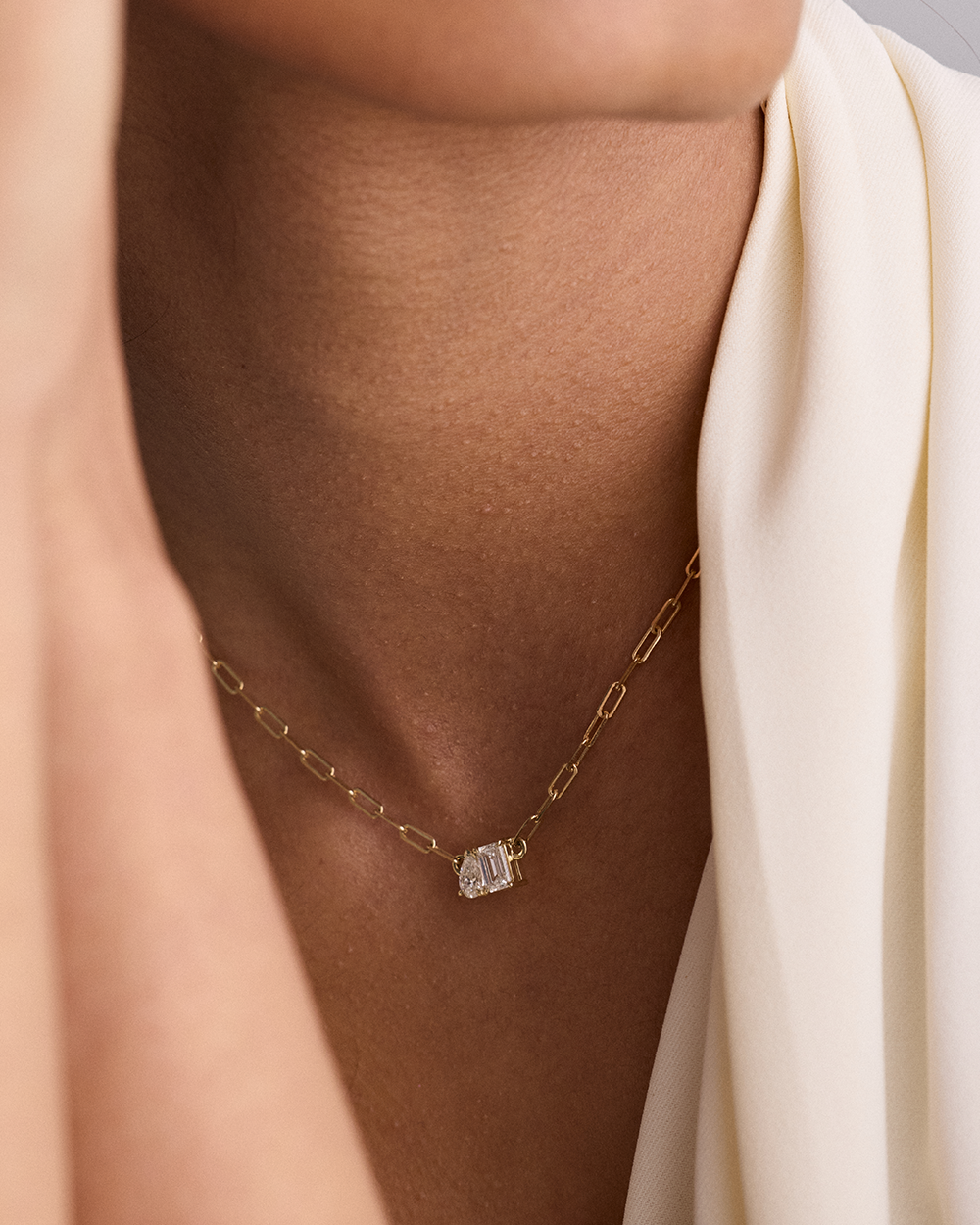 Bridget Diamond Toi et Moi Necklace