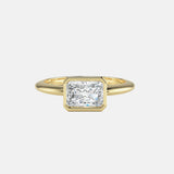 Christine 0.90ct Radiant Diamond East West Bezel Engagement Ring