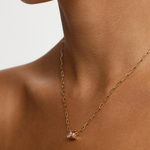Bridget Diamond Toi et Moi Necklace - Pink Tourmaline