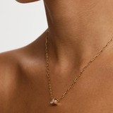 Bridget Diamond Toi et Moi Necklace - Pink Tourmaline