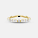 Eloise Bold Round and Marquise Diamond Band Yellow Gold