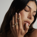 Gaia 1.51ct East West Oval Diamond Ring