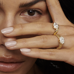 Gaia 1.51ct East West Oval Diamond Ring