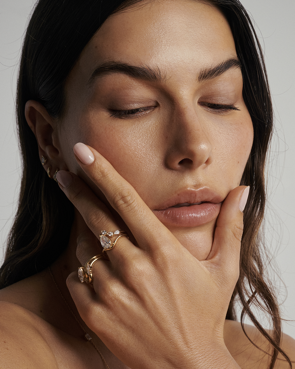 Yasmin 1.53ct Pear Diamond Ring