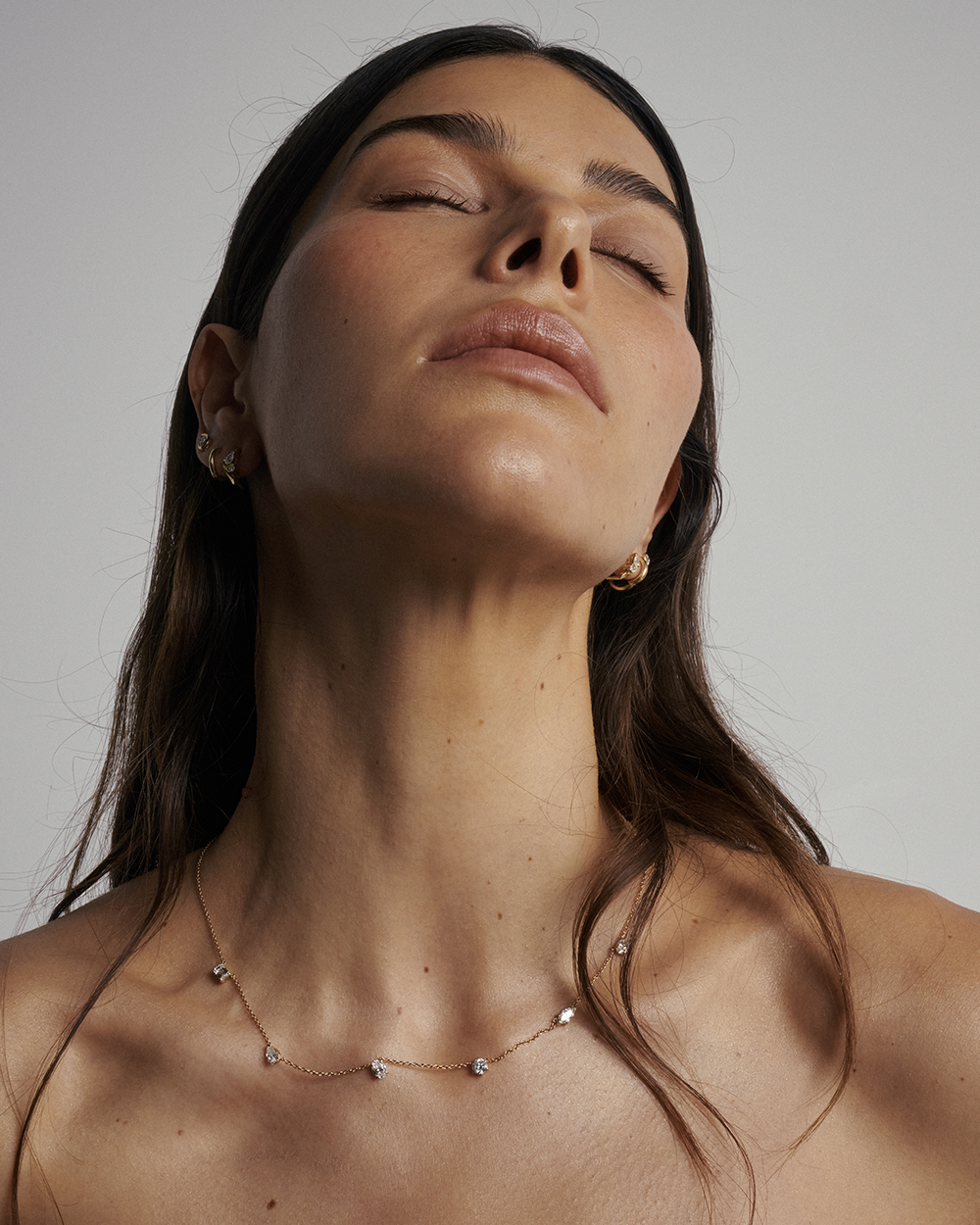 Multicut Diamond Charm Necklace