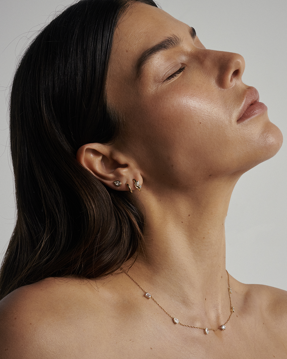 Multicut Diamond Charm Necklace