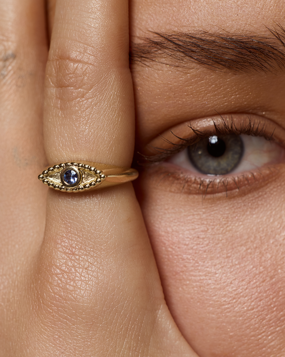Evil Eye Signet Ring