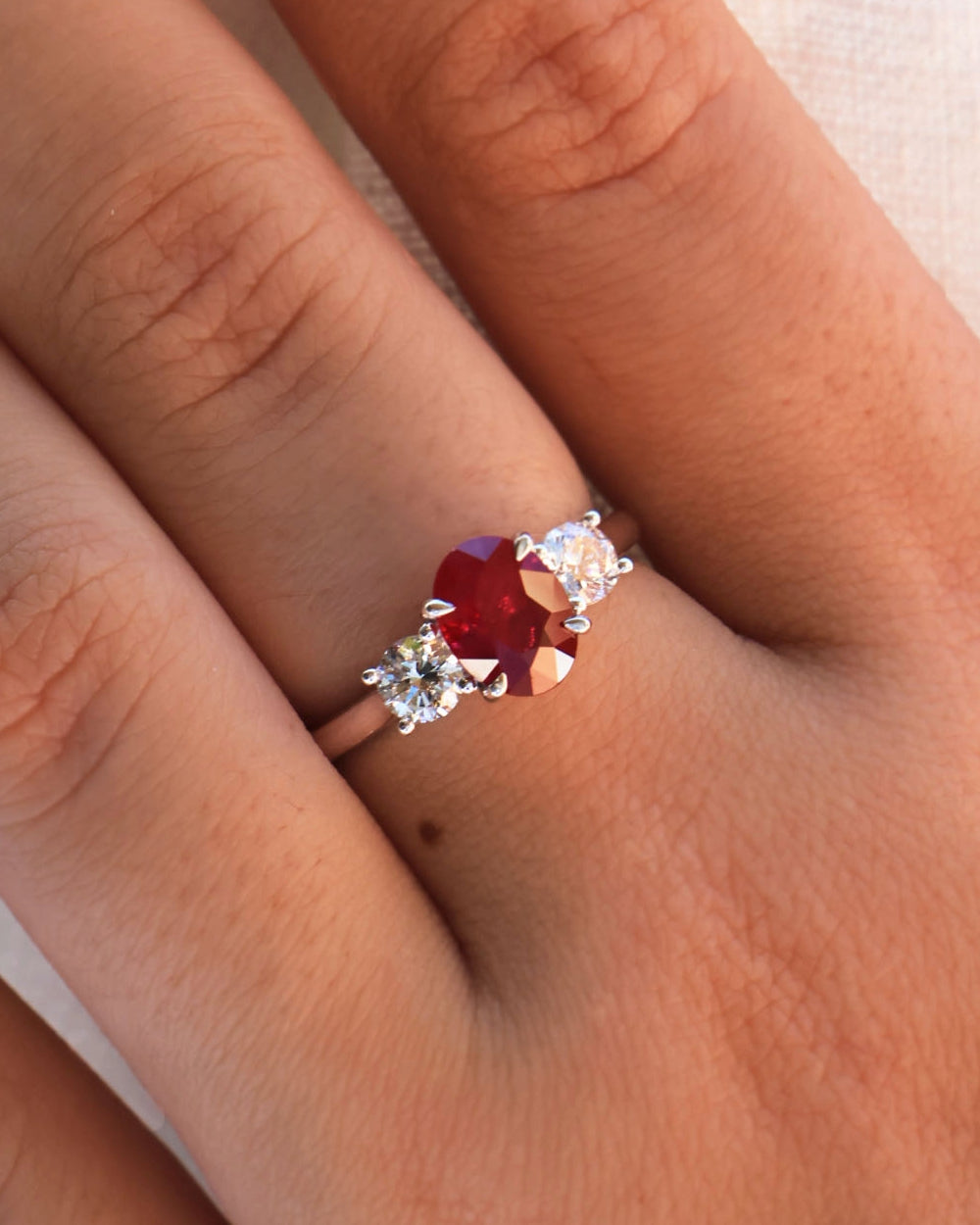 Ruby & Diamond Trilogy Ring