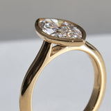 Monique 2.02ct Marquise Diamond Bezel Engagement Ring