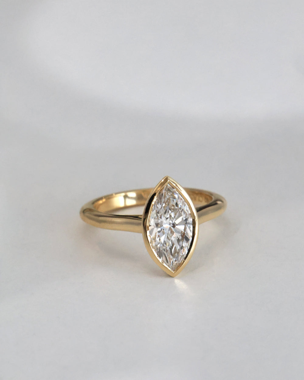 Monique 2.02ct Marquise Diamond Bezel Engagement Ring