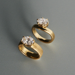 Gaia 1.51ct East West Oval Diamond Ring