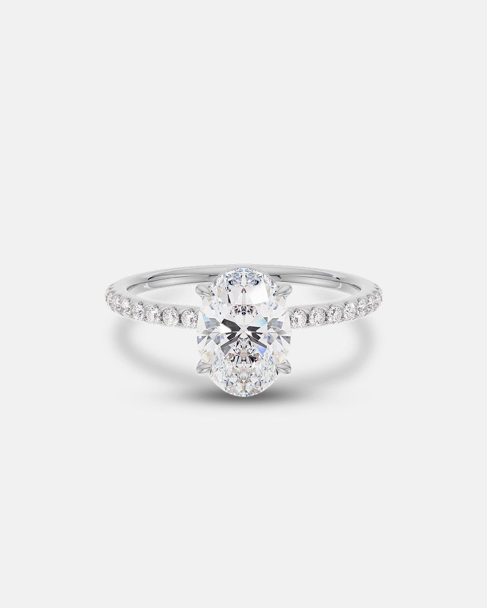 Grace 1.01ct Oval Diamond Band Engagement Ring