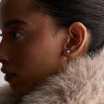 Round Diamond Earrings - Claw