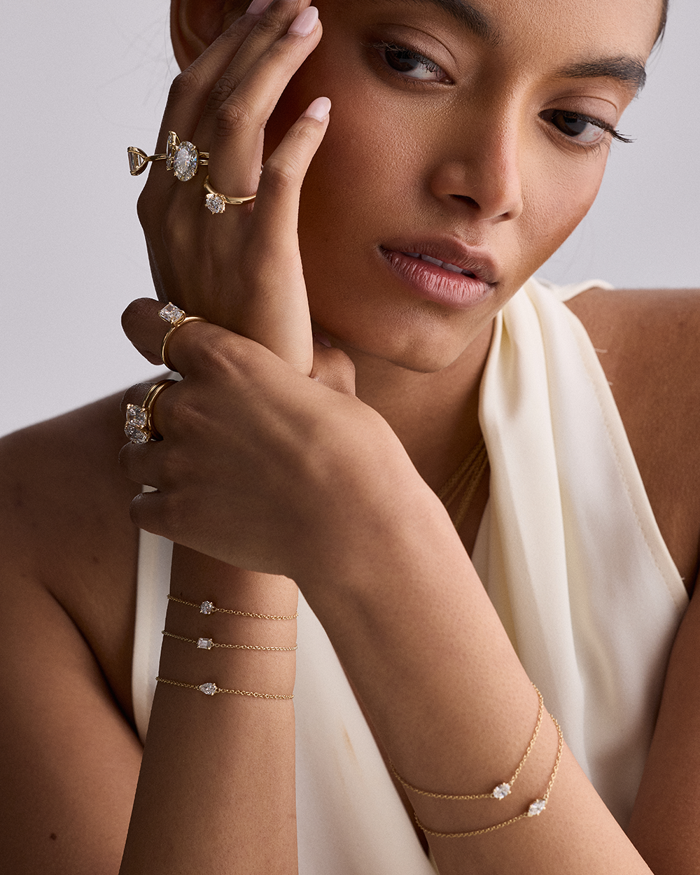 Marquise Solitaire Diamond Bracelet