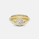 Heath 1ct Round Diamond Ring Yellow Gold