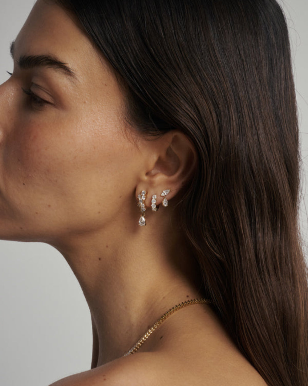 Eve Marquise and Pear Diamond Drop Earrings