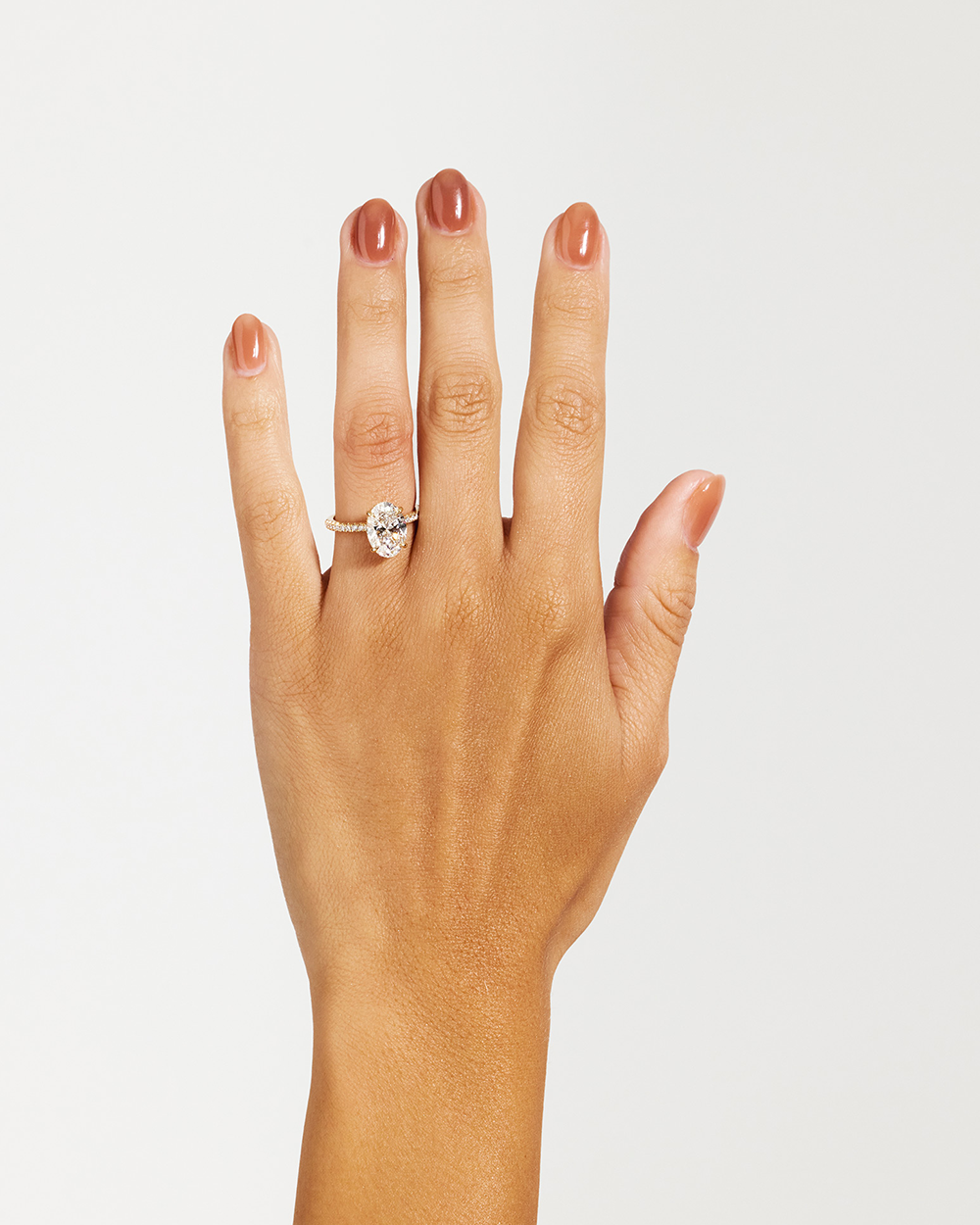 Grace 3.09ct Oval Diamond Band with Hidden Halo