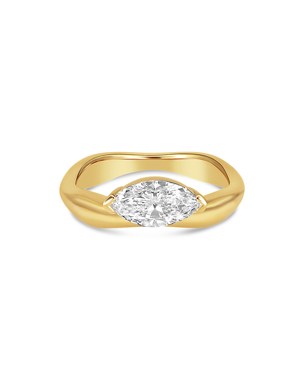 Lola 1.04ct East West Marquise Solitaire Engagement Ring