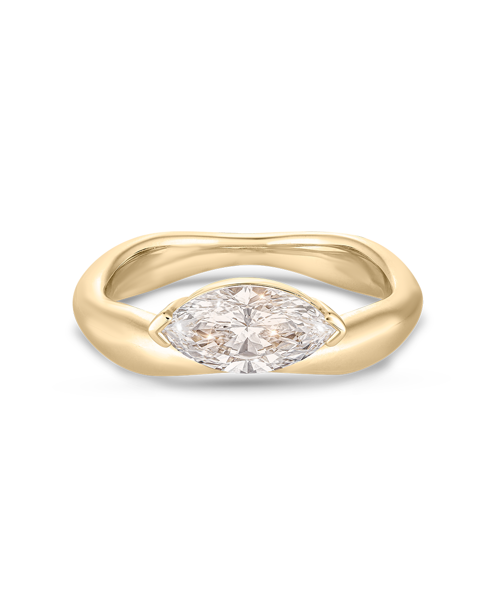 Lola 1.04ct East West Marquise Solitaire Engagement Ring