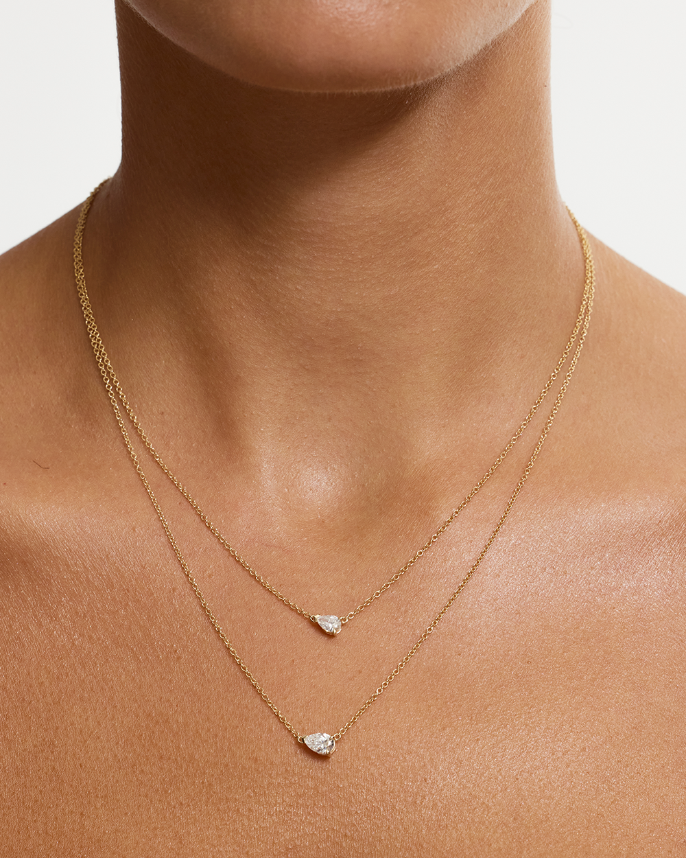 Pear Solitaire Diamond Necklace