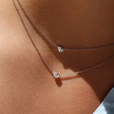 Pear Solitaire Diamond Necklace - 0.30ct