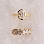 Aria 2.15ct Oval Diamond Bezel Engagement Ring