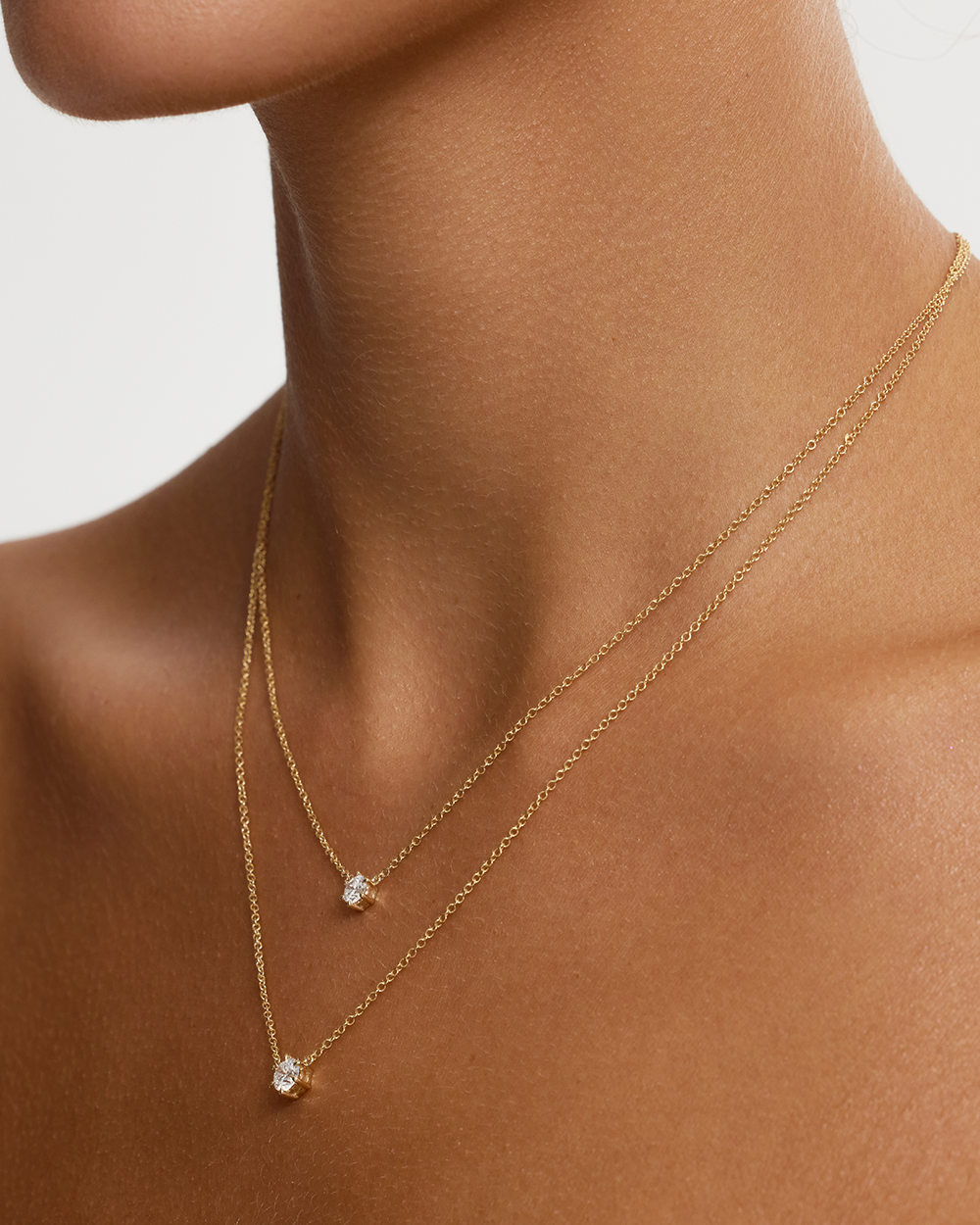 Round Solitaire Diamond Necklace